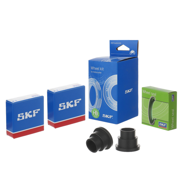 SKF Rear Wheel Seals and Spacers Kit for Beta RR 350 4T (VKWB-R-25-HD-A), High Performance Wheel Seals and Bearings, Low Friction Superior Contamination Protection (Bearings Included)