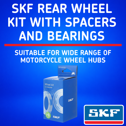 SKF Rear Wheel Seals and Spacers Kit for Husqvarna Models (VKWB-R-25-HD-H), High Performance Wheel Seals and Bearings, Low Friction Superior Contamination Protection (Bearings Included)