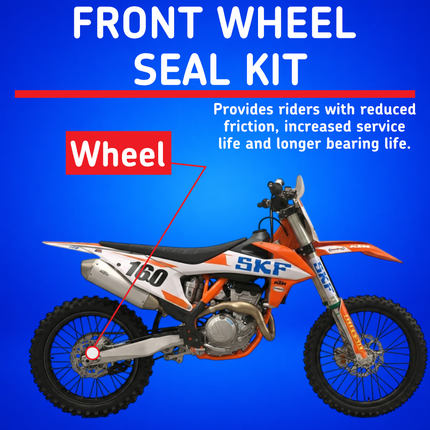 SKF Rear Wheel Seals and Spacers Kit for Husqvarna Models (VKWB-R-25-HD-H), High Performance Wheel Seals and Bearings, Low Friction Superior Contamination Protection (Bearings Included)