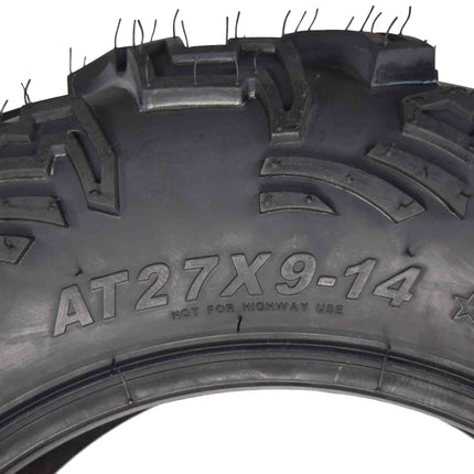MASSFX ATV TIRE 27X9-14 Single ATV Tire Dual Compound 6-Ply 27X9x14