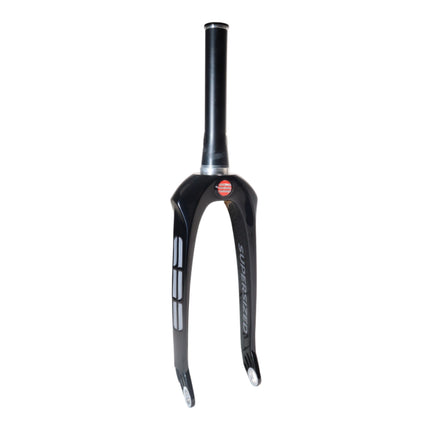 Syndyt SPP Supersized Ultra-High Modulus Carbon Fiber Pro Forks - Black Alloy (20 inch) - Fork Offset: 32 mm, 1‑1/8″ steerer tapering to 1.5″-  Alloy Steerer Extruded and CNC‑Machined