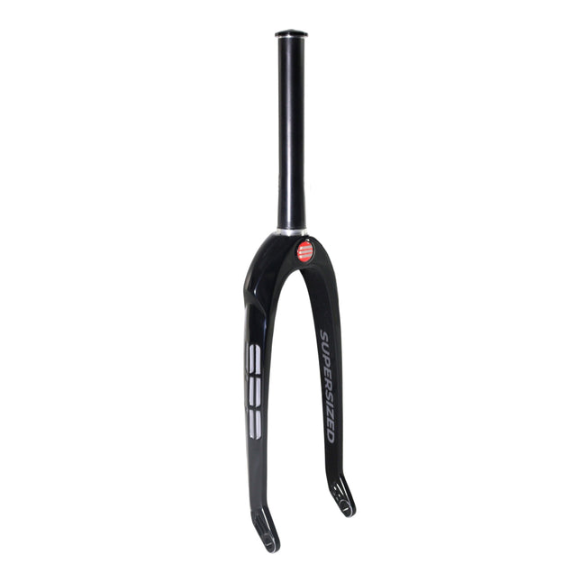 Syndyt SPP Supersized Ultra-High Modulus Carbon Fiber Pro Forks - Black Alloy (24 inch) - Fork Offset: 32 mm, 1‑1/8″ steerer tapering to 1.5″ - Alloy Steerer Extruded and CNC‑Machined