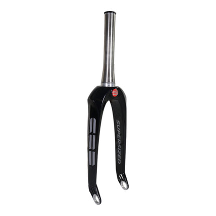 Syndyt SPP Supersized Ultra-High Modulus Carbon Fiber Pro Forks - Black Titanium (20 inch) - Fork Offset: 32 mm,  1‑1/8″ steerer tapering to 1.5″ Titanium Steerer Extruded and CNC‑Machined