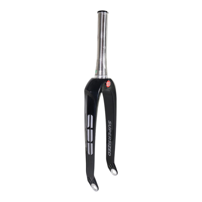 Syndyt SPP Supersized Ultra-High Modulus Carbon Fiber Pro Forks - Black Titanium (24 inch) - Fork Offset: 32 mm,  1‑1/8″ steerer tapering to 1.5″ - Titanium Steerer Extruded and CNC‑Machined