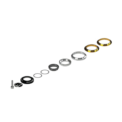 Syndyt BMX Bike EXPERT Headset for Syndyt Expert frames only- CNC-Machined Aluminum Alloy, Sealed Stainless Steel Cartridge Bearings, Includes 1” and 1-1/8” Lower Race Options