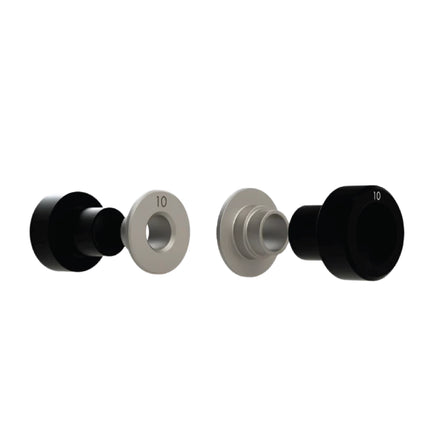 Syndyt Expert BMX Bike Axle Adaptor 10mm - Stainless Steel Flange Washers & 6061 Aluminum Sleeves, Includes 2 Axle Sleeves and 2 Washers for Rigid Frame Connection