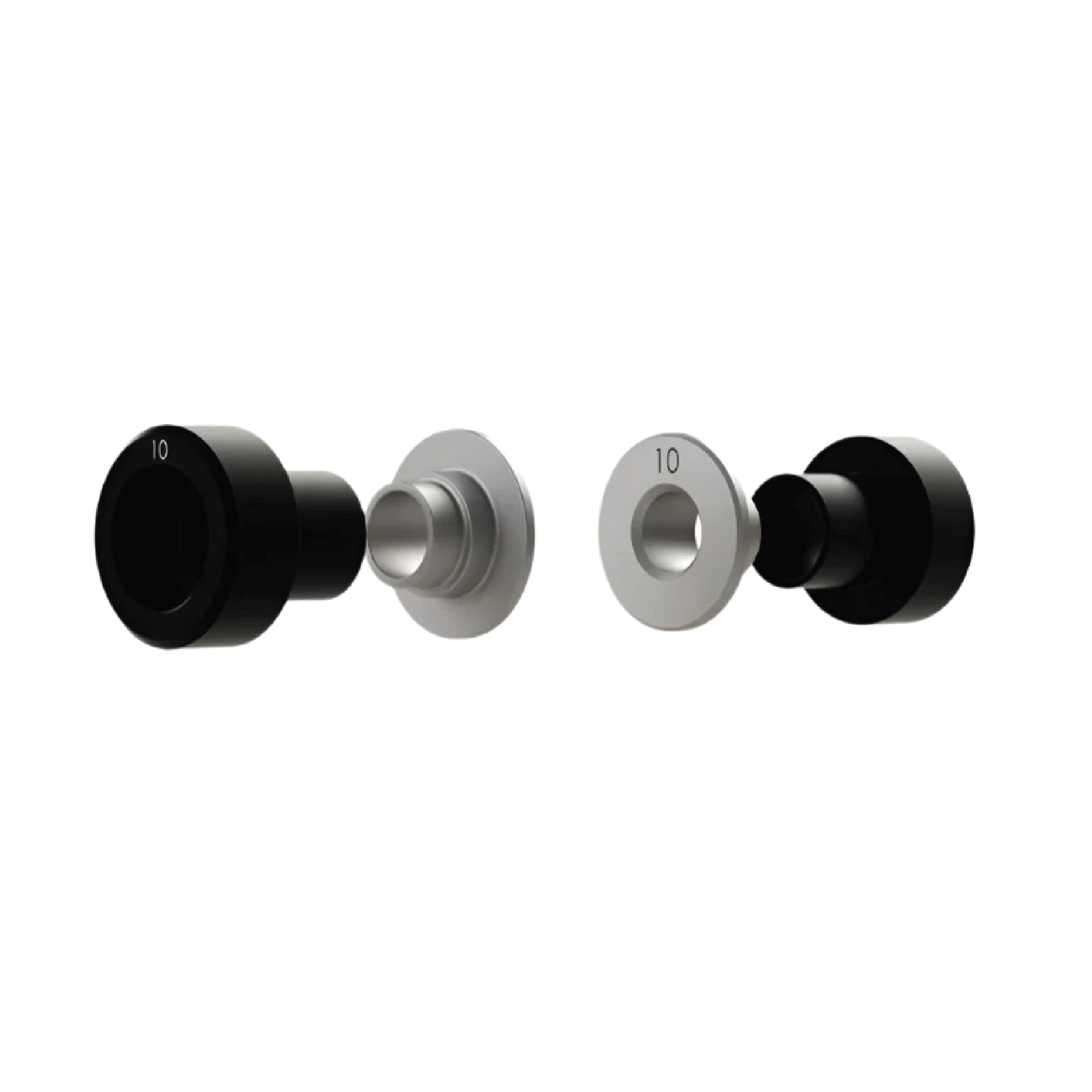 Syndyt Expert BMX Bike Axle Adaptor 10mm - Stainless Steel Flange Washers & 6061 Aluminum Sleeves, Includes 2 Axle Sleeves and 2 Washers for Rigid Frame Connection