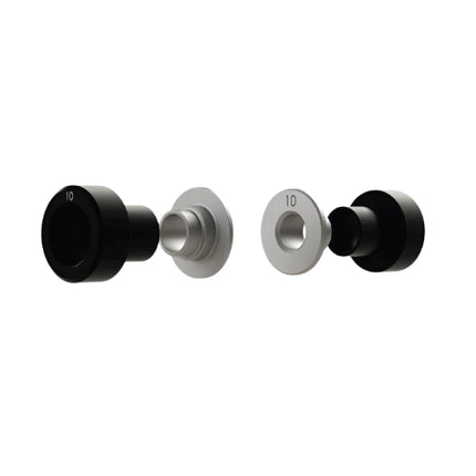 Syndyt Expert BMX Bike Axle Adaptor 10mm - Stainless Steel Flange Washers & 6061 Aluminum Sleeves, Includes 2 Axle Sleeves and 2 Washers for Rigid Frame Connection