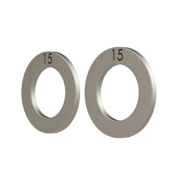 Syndyt Expert 15mm Stainless Steel Axle Washer Kit for 15mm Through Axle Syndyt BMX Bike Systems, Includes 2 Washers