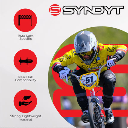Syndyt 195 Expert BMX Racing Bike Frame – 19.5” Top Tube, 6061-T6 Aluminum (2.98 lbs), Tapered 38/42 Head Tube,Standard Euro BB, 10/15 mm Hubs, 140mm Disc Brake,  Chain Tensioners  Gray Bicycle Frame