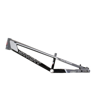 Syndyt 195 Expert BMX Racing Bike Frame – 19.5” Top Tube, 6061-T6 Aluminum (2.98 lbs), Tapered 38/42 Head Tube,Standard Euro BB, 10/15 mm Hubs, 140mm Disc Brake,  Chain Tensioners  Gray Bicycle Frame