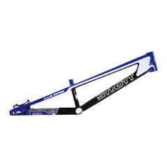 Syndyt 200 Expert XL BMX Racing Bike Frame – 20” Top Tube, 6061-T6 Aluminum (3.08 lbs), Tapered 38/42 Head Tube, Standard Euro BB, 10/15 mm Hubs, 140mm Disc Brake, Chain Tensioners  Blue Bicycle Frame