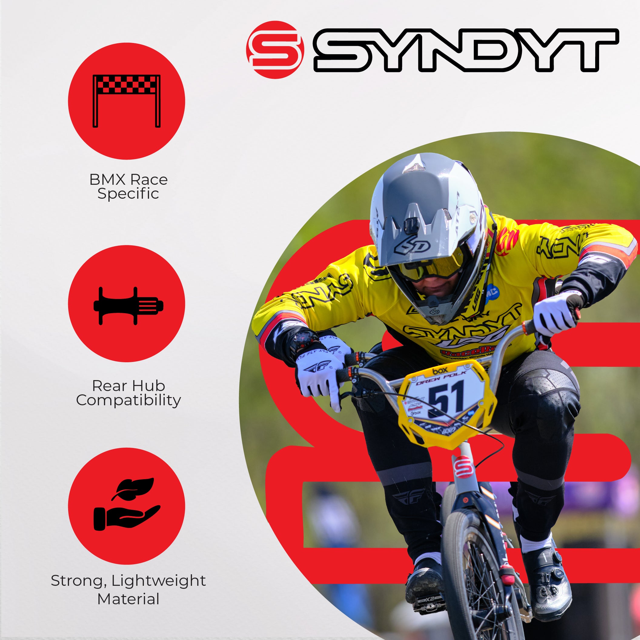 Syndyt 200 Expert XL BMX Racing Bike Frame – 20” Top Tube, 6061-T6 Aluminum (3.08 lbs), Tapered 38/42 Head Tube, Standard Euro BB, 10/15 mm Hubs, 140mm Disc Brake,  Chain Tensioners  Red Bicycle Frame
