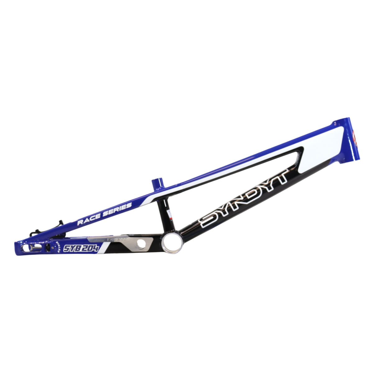 Syndyt 204 Pro 24 BMX Cruiser Bike Frame – 20.5” Top Tube, 6061-T6 Aluminum (4.25 lbs), Tapered 42/52 Head Tube, B52 Tech BB, 10/15/20mm Hubs, 140mm Disc Brake,  Chain Tensioners – Blue Bicycle Frame