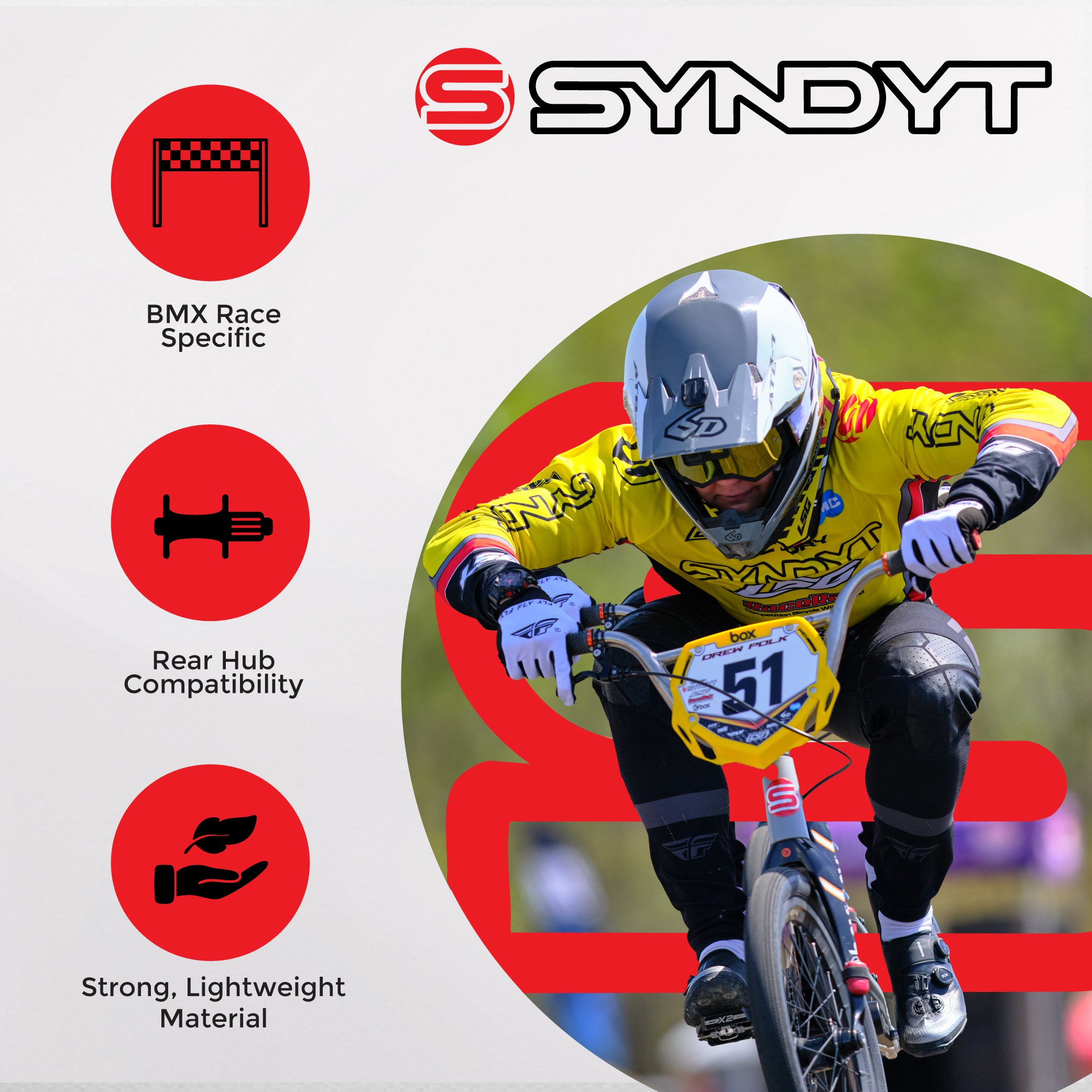 Syndyt 205 Pro BMX Racing Bike Frame – 20.5” Top Tube, 6061-T6 Aluminum (3.99 lbs), Tapered 42/52 Head Tube, B52 Tech BB, 10/15/20mm Hubs, 140mm Disc Brake,  Chain Tensioners – Blue Bicycle Frame