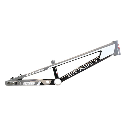 Syndyt 210 Pro XL BMX Racing Bike Frame – 21.” Top Tube, 6061-T6 Aluminum (4.05 lbs), Tapered 42/52 Head Tube, B52 Tech BB, 10/15/20mm Hubs, 140mm Disc Brake,  Chain Tensioners –Gray  Bicycle Frame