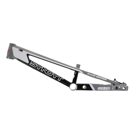 Syndyt 210 Pro XL BMX Racing Bike Frame – 21.” Top Tube, 6061-T6 Aluminum (4.05 lbs), Tapered 42/52 Head Tube, B52 Tech BB, 10/15/20mm Hubs, 140mm Disc Brake,  Chain Tensioners –Gray  Bicycle Frame