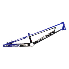 Syndyt 225 Pro 4XL BMX Racing Bike Frame – 22.5” Top Tube, 6061-T6 Aluminum (4.19 lbs), Tapered 42/52 Head Tube, B52 Tech BB, 10/15/20mm Hubs, 140mm Disc Brake,  Chain Tensioners – Blue Bicycle Frame