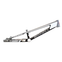 Syndyt 225 Pro 4XL BMX Racing Bike Frame – 22.5” Top Tube, 6061-T6 Aluminum (4.19 lbs), Tapered 42/52 Head Tube, B52 Tech BB, 10/15/20mm Hubs, 140mm Disc Brake, Integrated Chain Tensioners – Gray