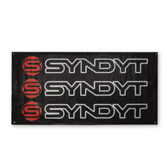 Syndyt Banner (Black) - 3x5 ft Vinyl Banner with 5 Grommets, Durable Indoor/Outdoor Sign for Events and Decorations