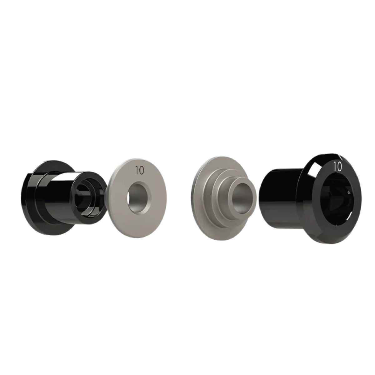 Syndyt Pro BMX Bike Axle Adaptor 10mm - Stainless Steel Flange Washers & 6061 Aluminum Sleeves, Includes 2 Axle Sleeves and 2 Washers for Rigid Frame Connection