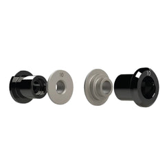 Syndyt Pro BMX Bike Axle Adaptor 10mm - Stainless Steel Flange Washers & 6061 Aluminum Sleeves, Includes 2 Axle Sleeves and 2 Washers for Rigid Frame Connection