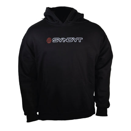 Syndyt Unisex Hoodie - (Black) Soft 65% Ring-Spun Cotton 35% Polyester Blend, Cozy Front Pouch Pocket, 3-Panel Hood with Matching Drawstrings, Durable, for Casual and Layered Wear, Adult Medium
