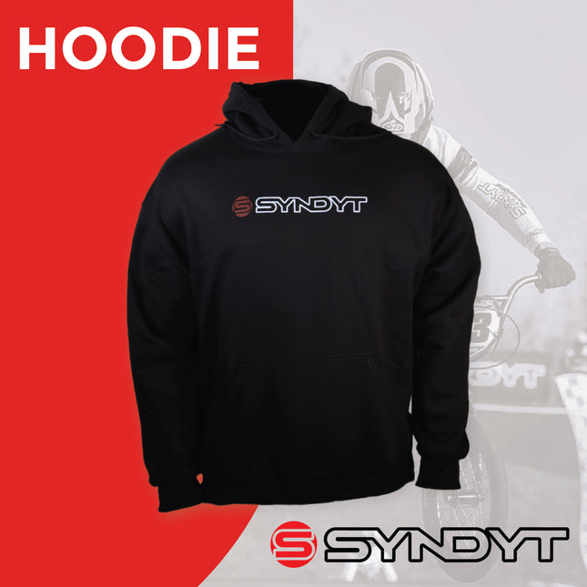 Syndyt Unisex Hoodie - (Black) Soft 65% Ring-Spun Cotton 35% Polyester Blend, Cozy Front Pouch Pocket, 3-Panel Hood with Matching Drawstrings, Durable, for Casual and Layered Wear, Adult Medium