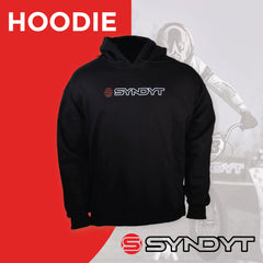 Syndyt Unisex Hoodie - (Black) Soft 65% Ring-Spun Cotton 35% Polyester Blend, Cozy Front Pouch Pocket, 3-Panel Hood with Matching Drawstrings, Durable, for Casual and Layered Wear, Adult Medium