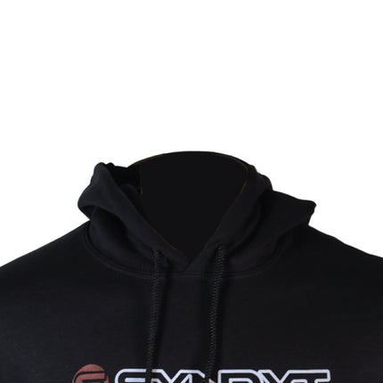 Syndyt Unisex Hoodie - (Black) Soft 65% Ring-Spun Cotton 35% Polyester Blend, Cozy Front Pouch Pocket, 3-Panel Hood with Matching Drawstrings, Durable, for Casual and Layered Wear, Adult X-Large