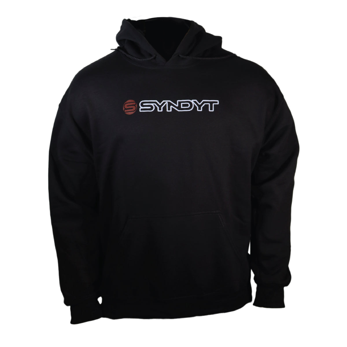 Syndyt Unisex Hoodie - (Black) Soft 65% Ring-Spun Cotton 35% Polyester Blend, Cozy Front Pouch Pocket, 3-Panel Hood with Matching Drawstrings, Durable, for Casual and Layered Wear, Adult XX-Large