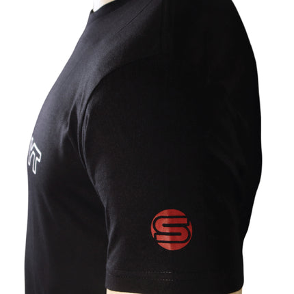 Syndyt Men's Women's Short Sleeve T-Shirt, Soft Cotton Blend Crewneck Tee, Lightweight Comfort Fit Casual Shirt for Gym, Workout, Lounge or Everyday Wear - Black (Medium)