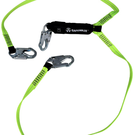 5 FT DL (100% Tie off) Web energy ABS lanyard w DBL locking SNP HK