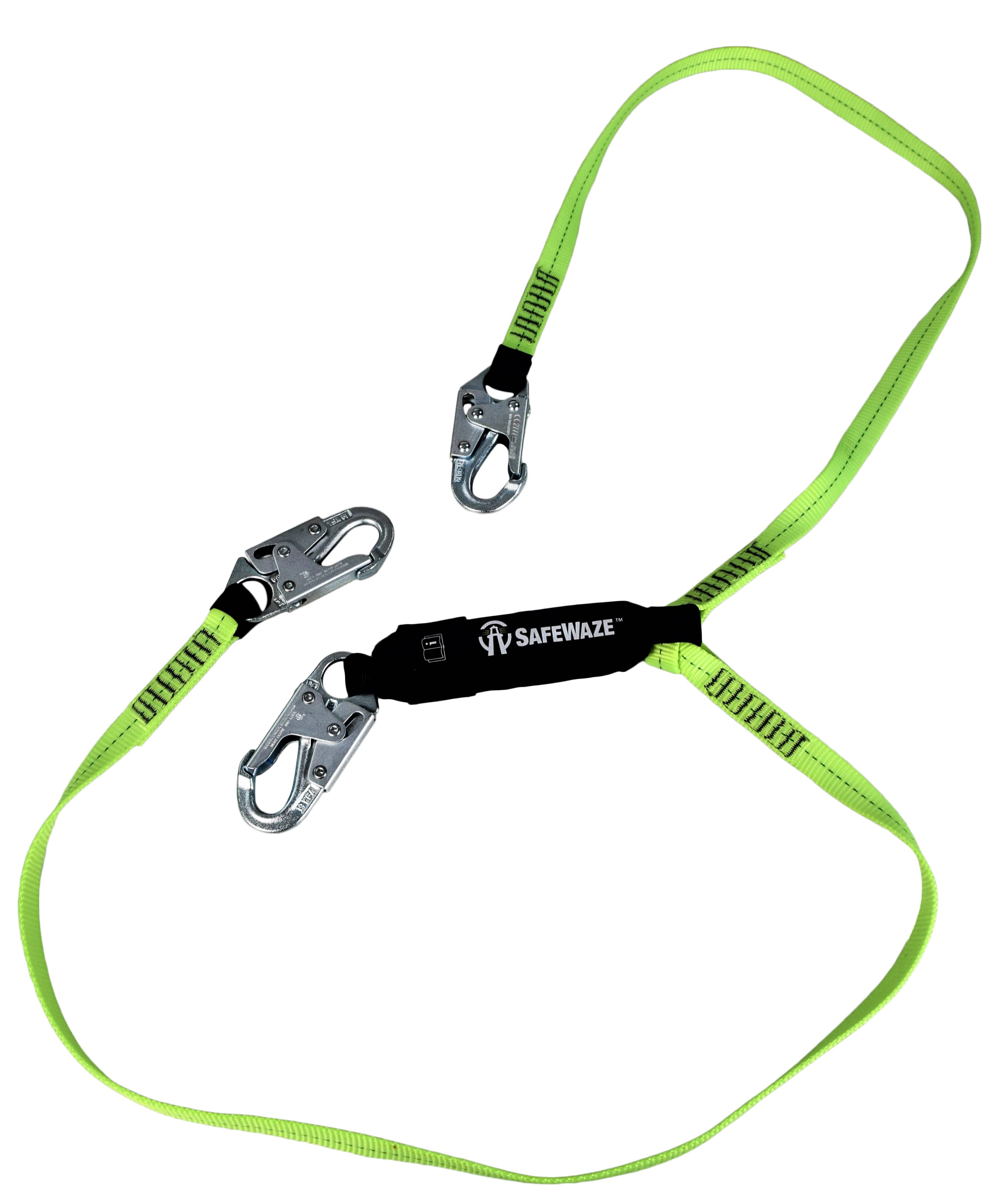 5 FT DL (100% Tie off) Web energy ABS lanyard w DBL locking SNP HK