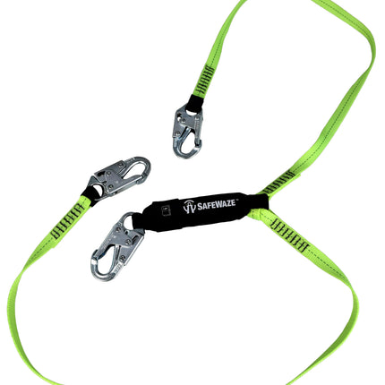 5 FT DL (100% Tie off) Web energy ABS lanyard w DBL locking SNP HK