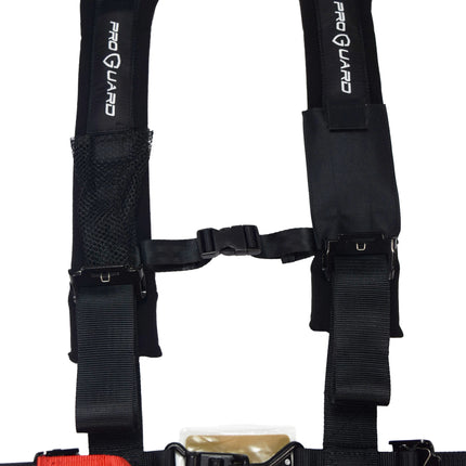 PROGUARD Black 4 Point Harness with 2" Nylon Straps - Universal Off-Road Safety Belt , fits  Polaris, Can-Am, Kawasaki and More UTVs, ATVs, Side-by-Sides (4 Pack)