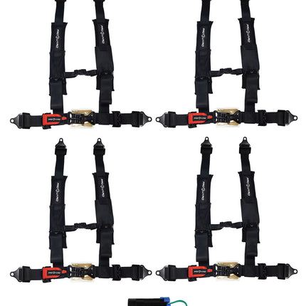 ProGuard Offroad (4) Harnesses - Black 2" Straps 4 Points of Contact Bypass Clip
