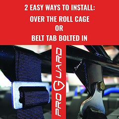 PROGUARD Red 4-Point Harness with 2" Nylon Straps (2 Pck)- Universal Off-Road Safety Belt fits Polaris, Can-Am, Kawasaki, Yamaha UTVs, ATVs, Side-by-Sides