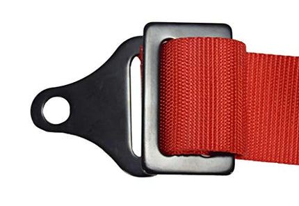 PROGUARD Red 4-Point Harness with 2" Nylon Straps (2 Pck)- Universal Off-Road Safety Belt fits Polaris, Can-Am, Kawasaki, Yamaha UTVs, ATVs, Side-by-Sides