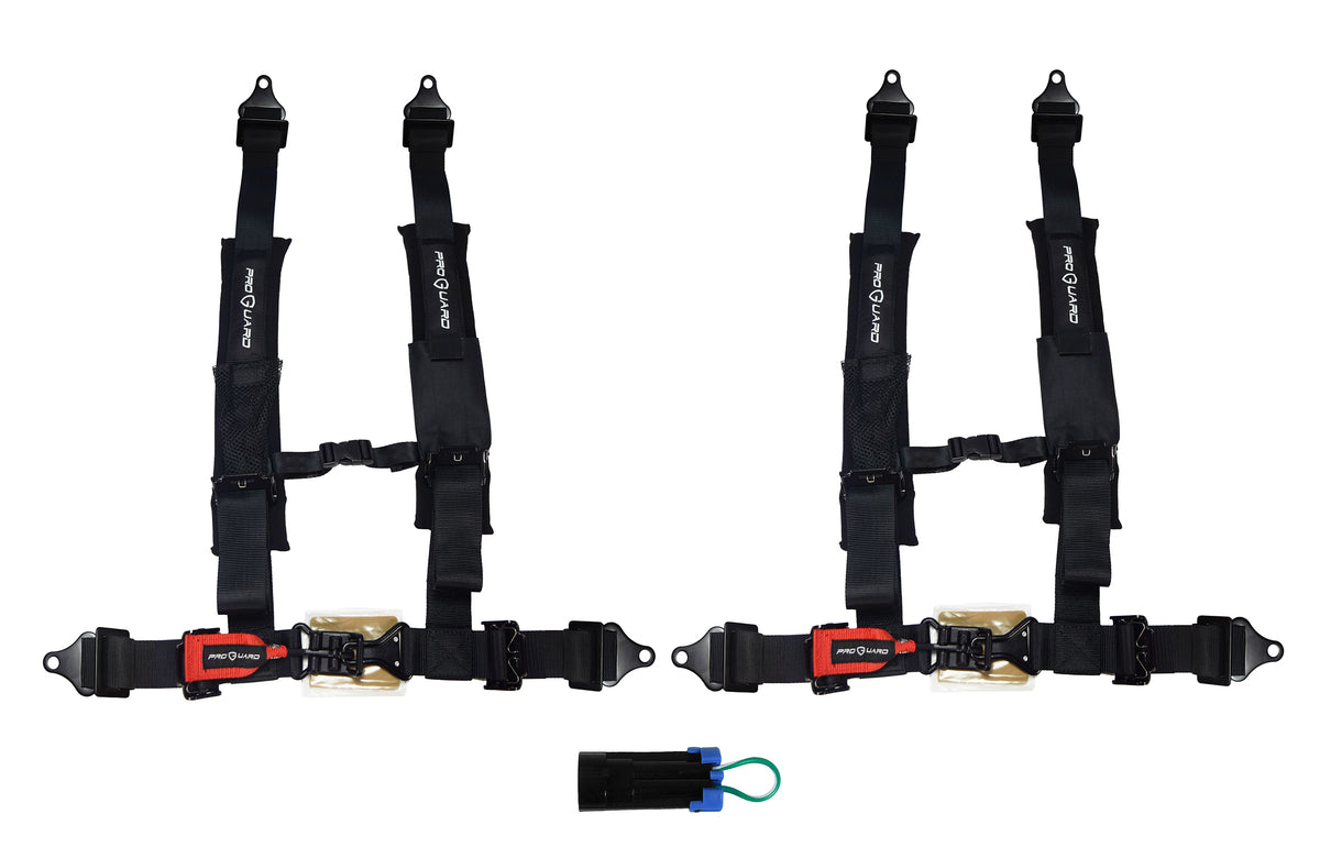 ProGuard Offroad (2) Harnesses - Black 3" Straps 4 Points of Contact Bypass Clip