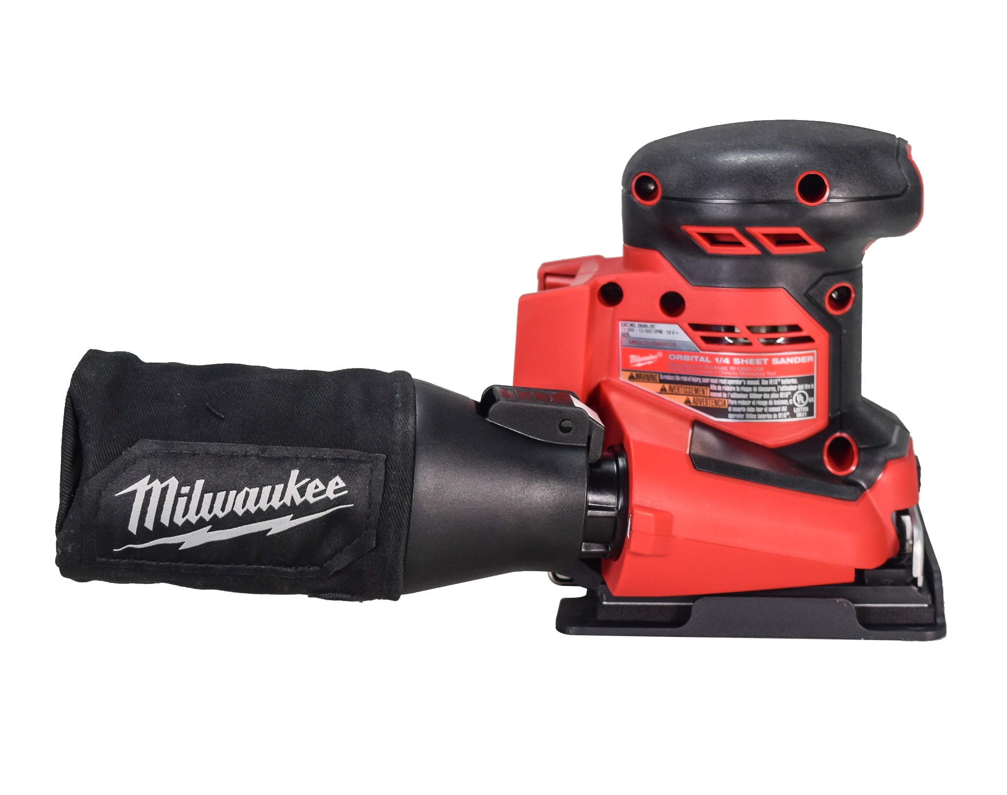 Milwaukee 2649-20 M18 18V Lithium-Ion Cordless 1/4 in. Sheet Sander (Tool-Only)