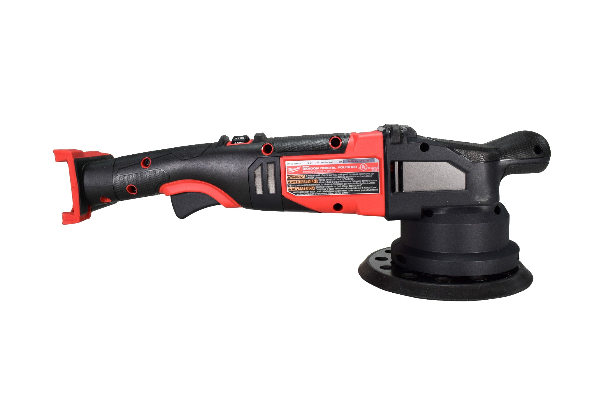 Milwaukee 2685-20 M18 FUEL 18V Lithium-Ion Brushless Cordless 21MM DA Polisher (Tool-Only)