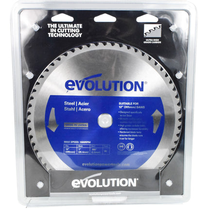 Evolution Power Tools 12BLADEST Steel Cutting Saw Blade, 12-Inch x 60-Tooth
