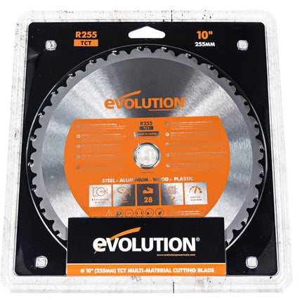 Evolution Power Tools RAGE255BLADE Saw Blade 10 in. Multipurpose Carbide Dry Cut (CLONE)