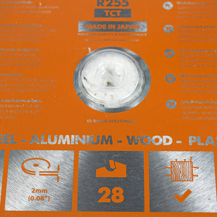Evolution Power Tools RAGE255BLADE Saw Blade 10 in. Multipurpose Carbide Dry Cut (CLONE)