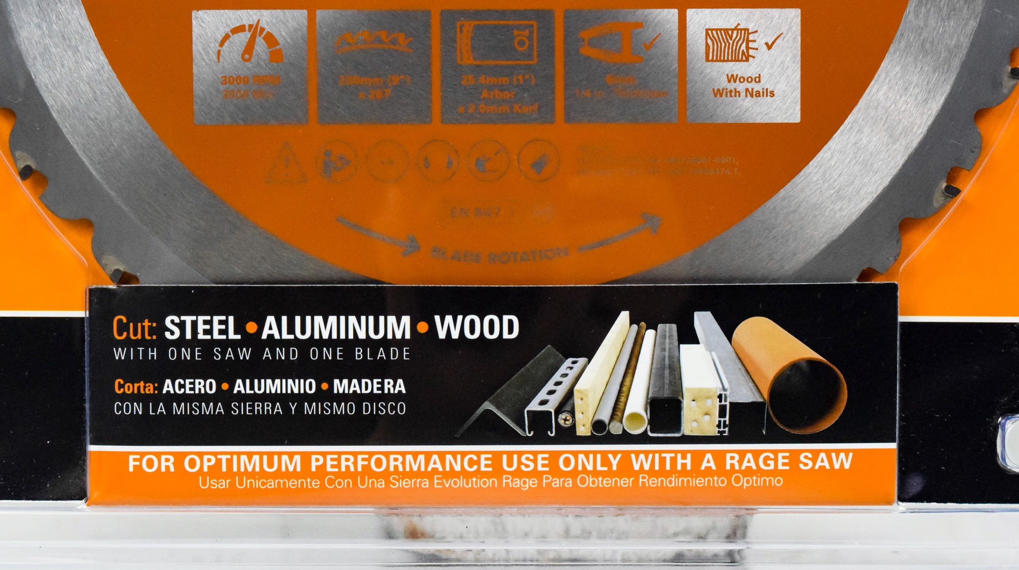 Evolution Power Tools RAGE230BLADE 9-Inch Multipurpose Cutting Blade