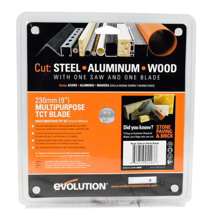 Evolution Power Tools RAGE230BLADE 9-Inch Multipurpose Cutting Blade