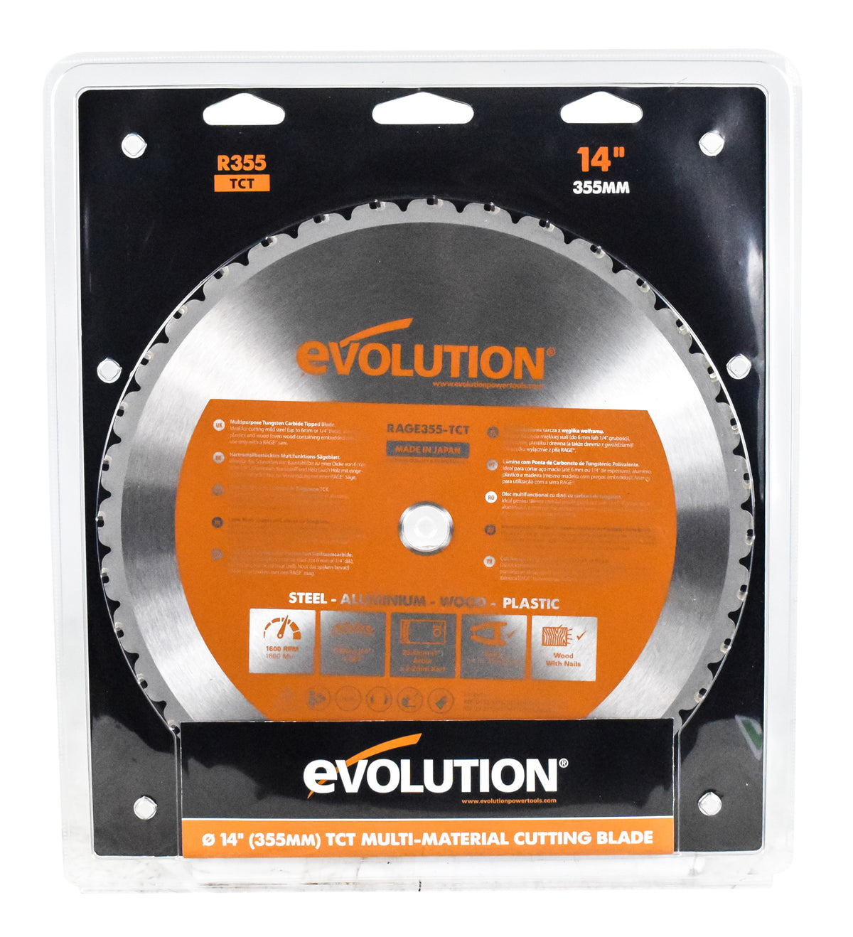 Evolution Power Tools RAGE355Blade Multi-Purpose Cutting Blade