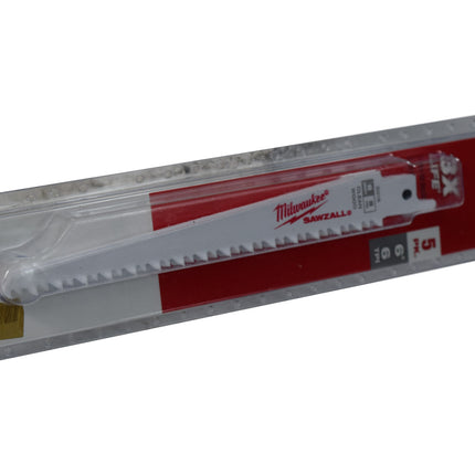 MILWAUKEE 48-00-5015 6"L x 6 TPI Wood Cutting Bi-Metal Reciprocating Saw Blade