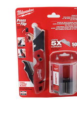 Milwaukee 48-22-1504 FASTBACK w/ Storage & 50PC General Utility Blades Set